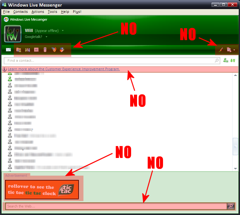 Windows Live Messenger's Flaws