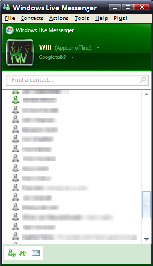 A slimmer Windows Live Messenger